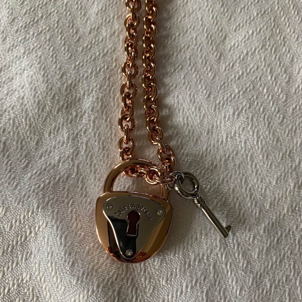 Lola and Grace Lock and Key Copper Necklace